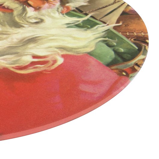 Weihnachten Weihnachten Weihnachtsmann im Roten Me Schneidebrett (Ecke)