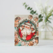 Weihnachten Weihnachten Weihnachtsmann Kinder Postkarte (Stehend Vorderseite)