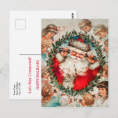 Weihnachten Weihnachten Weihnachtsmann Kinder Postkarte (Vorne/Hinten)
