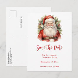 Weihnachten Weihnachten Weihnachtsmann Lächeln Ankündigungspostkarte