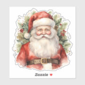 Weihnachten Weihnachten Weihnachtsmann Lächeln Aufkleber (Blatt)