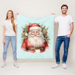 Weihnachten Weihnachten Weihnachtsmann Lächeln Fleecedecke