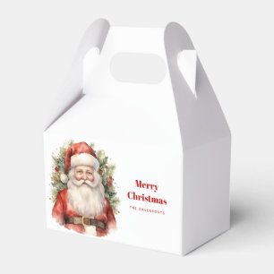 Weihnachten Weihnachten Weihnachtsmann Lächeln Geschenkschachtel