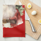 Weihnachten Weihnachten Weihnachtsmann Lächeln Geschirrtuch (Viertel Falte)