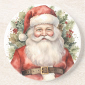 Weihnachten Weihnachten Weihnachtsmann Lächeln Getränkeuntersetzer (Vorne)