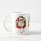 Weihnachten Weihnachten Weihnachtsmann Lächeln Kaffeetasse (Links)