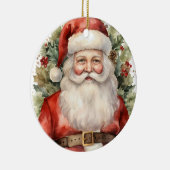 Weihnachten Weihnachten Weihnachtsmann Lächeln Keramik Ornament (Rechts)