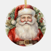 Weihnachten Weihnachten Weihnachtsmann Lächeln Keramik Ornament (Vorne)