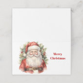 Weihnachten Weihnachten Weihnachtsmann Lächeln Kle Platzkarte (Außenseite Aufgefaltet)