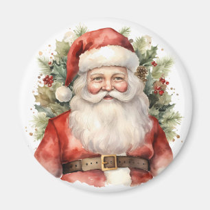 Weihnachten Weihnachten Weihnachtsmann Lächeln Magnet