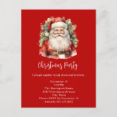 Weihnachten Weihnachten Weihnachtsmann Lächeln Par Einladungspostkarte (Vorderseite)