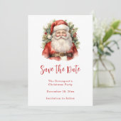 Weihnachten Weihnachten Weihnachtsmann Lächeln Save The Date (Stehend Vorderseite)