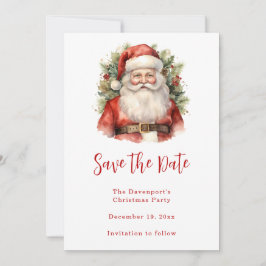 Weihnachten Weihnachten Weihnachtsmann Lächeln Save The Date