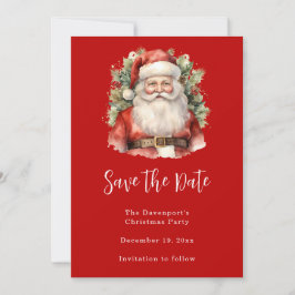 Weihnachten Weihnachten Weihnachtsmann Lächeln Save The Date