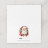 Weihnachten Weihnachten Weihnachtsmann Lächeln Tis Platzkarte (Außenseite Aufgefaltet)