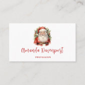 Weihnachten Weihnachten Weihnachtsmann Lächeln Visitenkarte (Vorderseite)