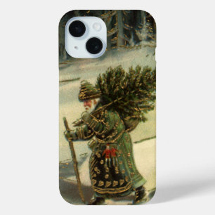 Weihnachten, Weihnachten, Weihnachtsmann mit einem iPhone 15 Hülle