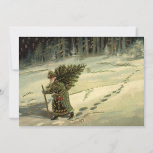 Weihnachten, Weihnachten, Weihnachtsmann mit einem Feiertagskarte