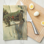 Weihnachten, Weihnachten, Weihnachtsmann mit einem Geschirrtuch (Viertel Falte)