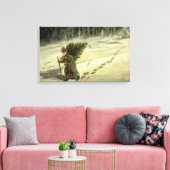 Weihnachten, Weihnachten, Weihnachtsmann mit einem Leinwanddruck (Insitu (Wohnzimmer))