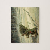 Weihnachten, Weihnachten, Weihnachtsmann mit einem Puzzle (Vertikal)