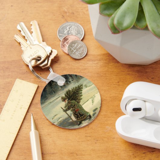 Weihnachten, Weihnachten, Weihnachtsmann mit einem Schlüsselanhänger (Schreibtisch)