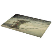 Weihnachten, Weihnachten, Weihnachtsmann mit einem Schneidebrett (Ecke)