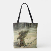 Weihnachten, Weihnachten, Weihnachtsmann mit einem Tasche (Rückseite)