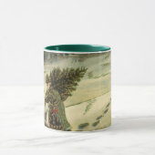 Weihnachten, Weihnachten, Weihnachtsmann mit einem Tasse (Zentrum)