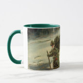 Weihnachten, Weihnachten, Weihnachtsmann mit einem Tasse (Links)