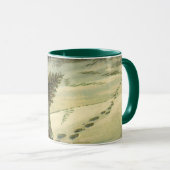 Weihnachten, Weihnachten, Weihnachtsmann mit einem Tasse (VorderseiteRechts)