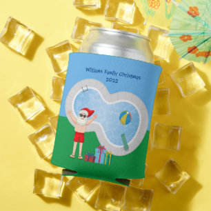 Weihnachten Weihnachten Weihnachtsmann Niedliches Dosenkühler