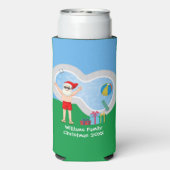 Weihnachten Weihnachten Weihnachtsmann Niedliches Selters Dosenkühler (Seltzer Rückseite)