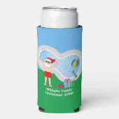 Weihnachten Weihnachten Weihnachtsmann Niedliches Selters Dosenkühler (Seltzer Vorderseite)