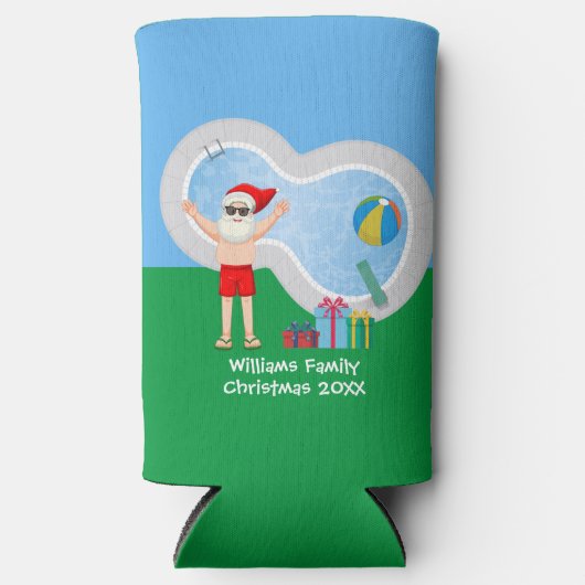 Weihnachten Weihnachten Weihnachtsmann Niedliches Selters Dosenkühler (Vorderseite)