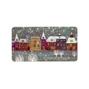 Weihnachten, Weihnachten, Weihnachtsmann, Pferd Op Adressaufkleber