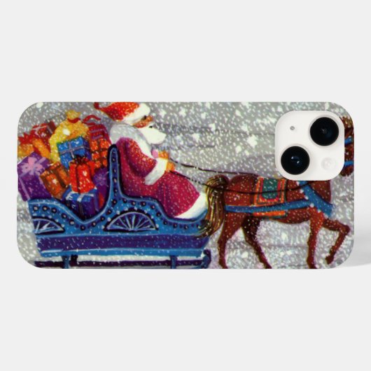 Weihnachten, Weihnachten, Weihnachtsmann, Pferd Op Case-Mate iPhone Hülle (Rückseite (Horizontal))