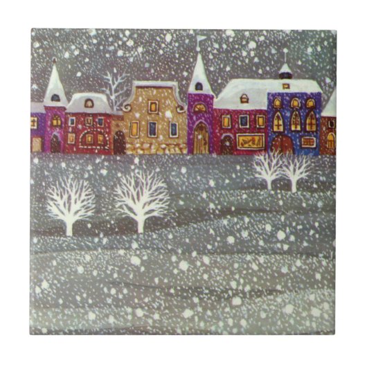 Weihnachten, Weihnachten, Weihnachtsmann, Pferd Op Fliese (Vorderseite)