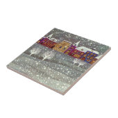 Weihnachten, Weihnachten, Weihnachtsmann, Pferd Op Fliese (Seite)