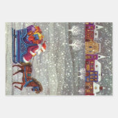 Weihnachten, Weihnachten, Weihnachtsmann, Pferd Op Geschenkpapier Set (Vorderseite 2)