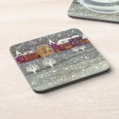 Weihnachten, Weihnachten, Weihnachtsmann, Pferd Op Getränkeuntersetzer (Linke Seite)