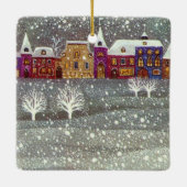 Weihnachten, Weihnachten, Weihnachtsmann, Pferd Op Keramikornament (Rückseite)