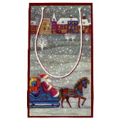Weihnachten, Weihnachten, Weihnachtsmann, Pferd Op Kleine Geschenktüte (Vorderseite)