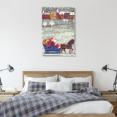 Weihnachten, Weihnachten, Weihnachtsmann, Pferd Op Leinwanddruck (Insitu (Schlafzimmer))