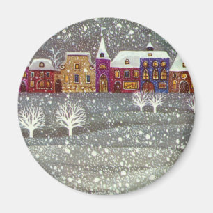 Weihnachten, Weihnachten, Weihnachtsmann, Pferd Op Magnet