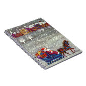 Weihnachten, Weihnachten, Weihnachtsmann, Pferd Op Notizblock (Rechte Seite)