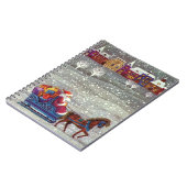 Weihnachten, Weihnachten, Weihnachtsmann, Pferd Op Notizblock (Linke Seite)