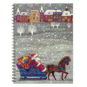 Weihnachten, Weihnachten, Weihnachtsmann, Pferd Op Notizblock (Vorderseite)