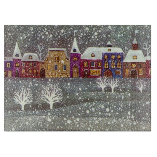 Weihnachten, Weihnachten, Weihnachtsmann, Pferd Op Schneidebrett (Vorderseite)