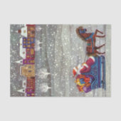 Weihnachten, Weihnachten, Weihnachtsmann, Pferd Op Seidenpapier (Vorderseite)